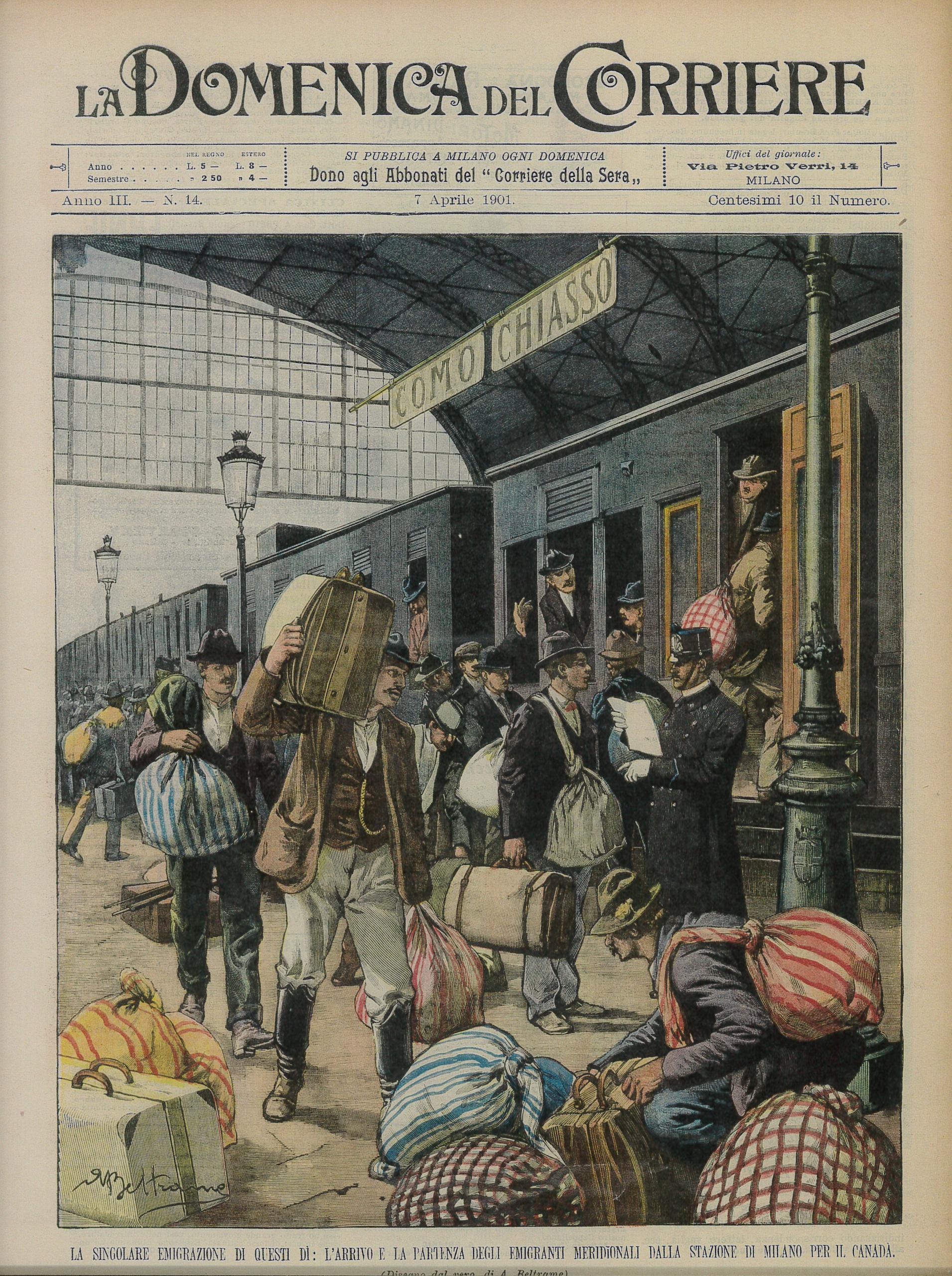 Prima pagina de La Domenica del Corriere del 1901