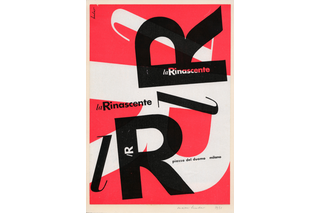 Max Huber, l R – la Rinascente, 1951, pagina pubblicitaria
