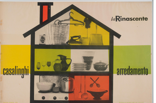 Max Huber, La Rinascente – Casalinghi arredamento, 1958, manifesto pubblicitario