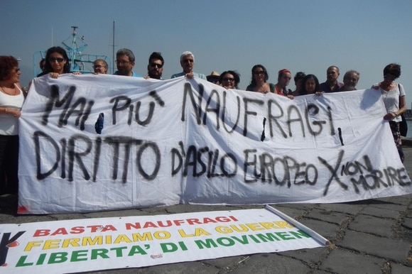 Un momento della manifestazione svoltasi nei giorni scorsi a Catania organizzata dal movimento Generazione identitaria