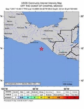L epicentro del terremoto è stato situato a 69 chilometri di profondità nel Pacifico a poco meno di 100 chilometri dalla costa