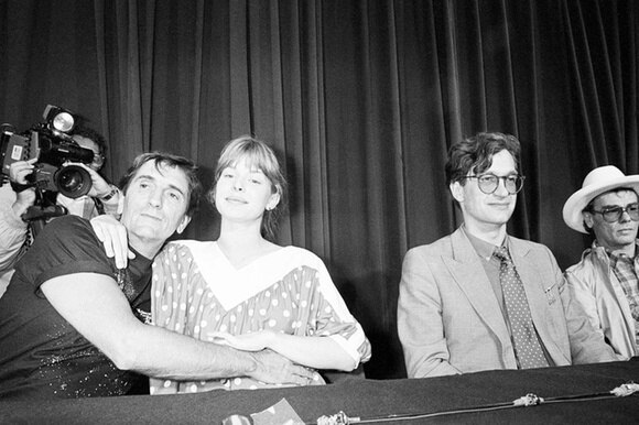 Dean Stanton insieme a Natasha Kinski e Wim Wenders aj tempi di Paris, Texas