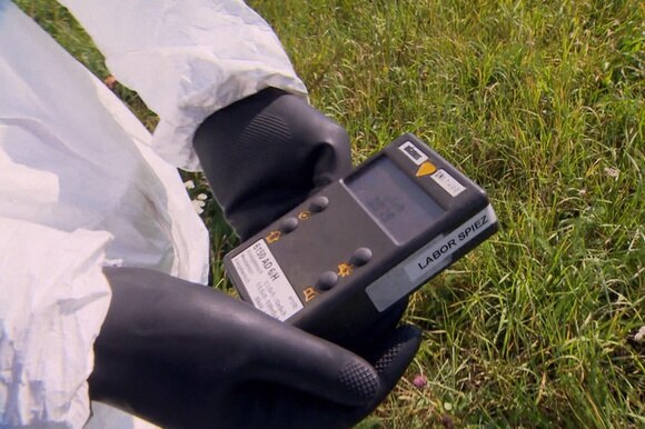 Geiger counter measures radiation