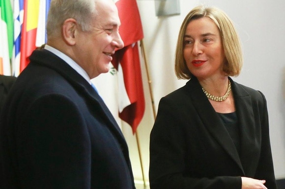 Federica Mogherini e Benjamin Netanyahu