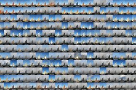 Mosaico delle foto scattate dalla stessa finestra di Zhou Yi ogni giorno dell anno 2016