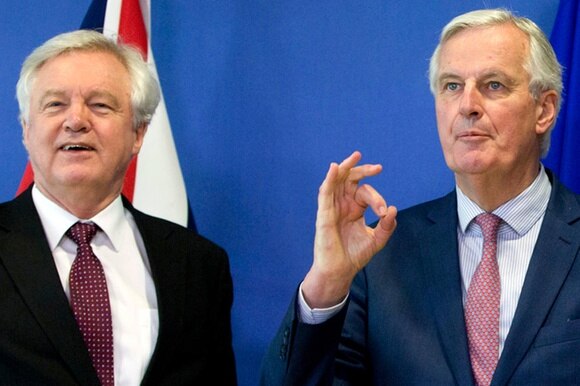 Michel Barnier e David Davis