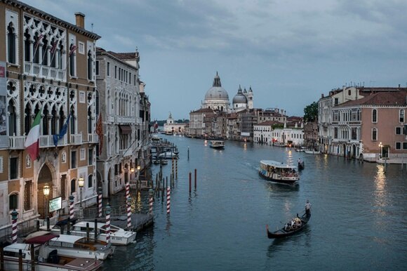 vista di canal grande a Venezia