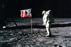 Edwin Buzz Aldrin sulla Luna