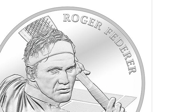 L immagine di Federer sulla moneta