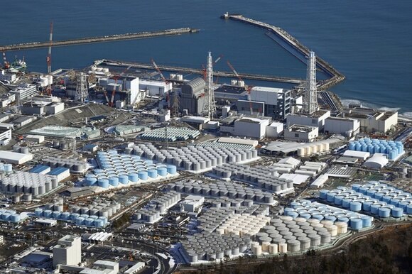 vista dall alto della centrale di fukushima