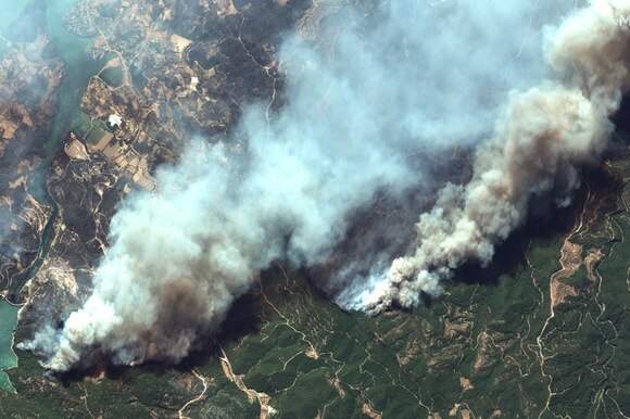 Gli incendi in Turchia visti dal satellite