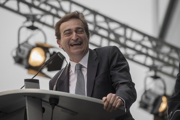 Un Marco Borradori sorridente all apertura del LAC nel 2015.