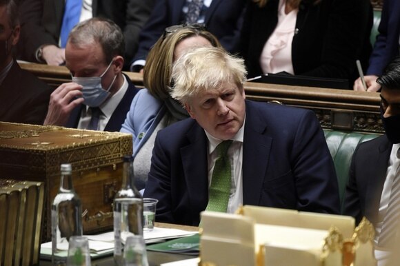 Boris Johnson in Parlamento.
