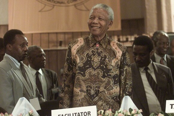 Nelson Mandela ai negoziati sul Burundi