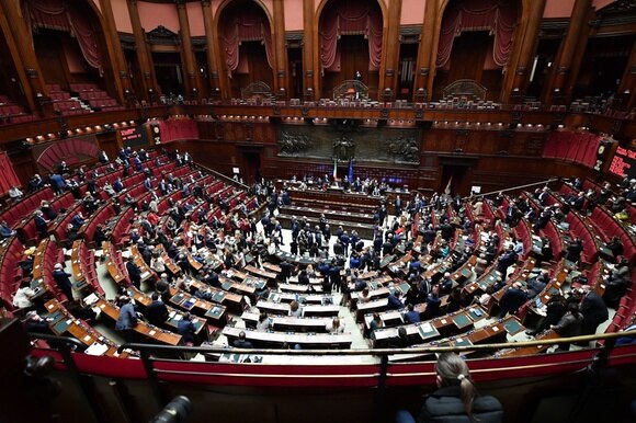 L aula della Camera dei deputati a Roma.
